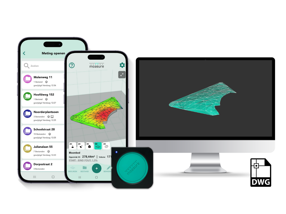 Moasure App 2.2 Update: DWG Exports & Nieuwe Map Interface