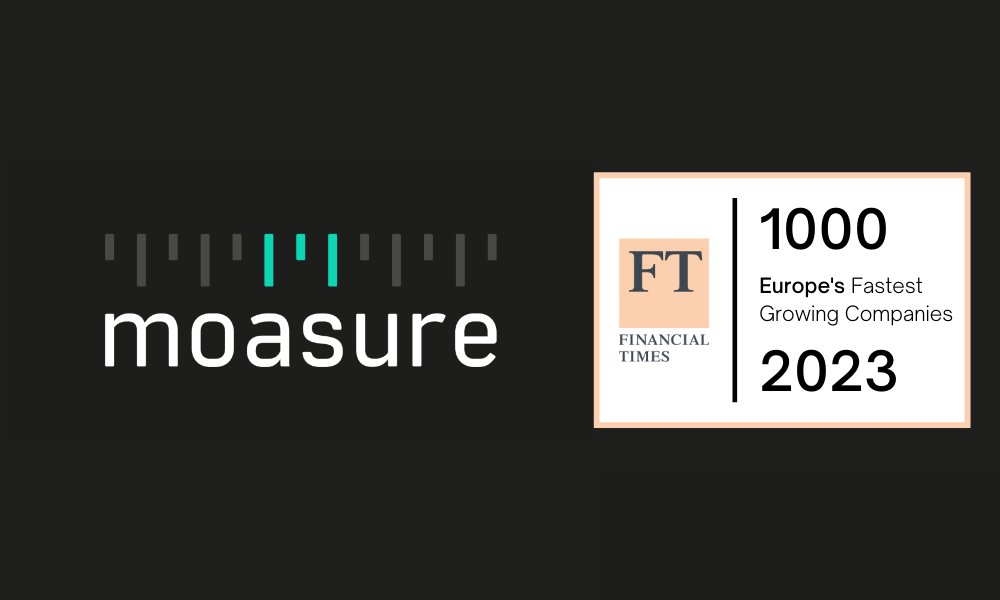 Moasure® in top 15% van 2023 FT 1000 snelst groeiende bedrijven in Europa